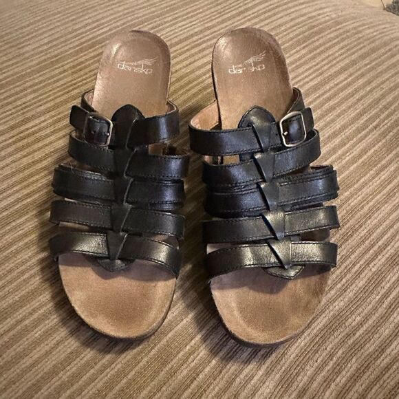 Dansko black leather mule heel (41) - Picture 1 of 9